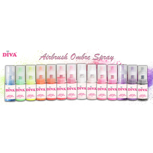 DIVA Airbrush Ombre Spray - complete set 16 stuks