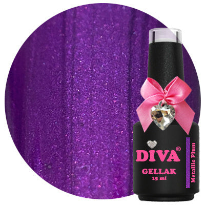 Diva Gellak Metallic Plum 15 ml