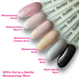 Diva Gel in a Bottle Shimmering Wow -Shimmering Plum - 15ml