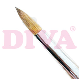 DIVA Kolinsky Acryl Penseel met dop #12 Black