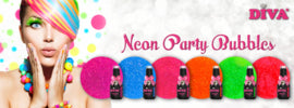 DIVA Gellak Neon Blue Glitter 10 ml