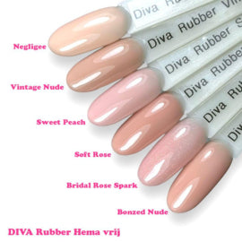 Diva Rubber Basecoat Negligee 15 ml Hema Free