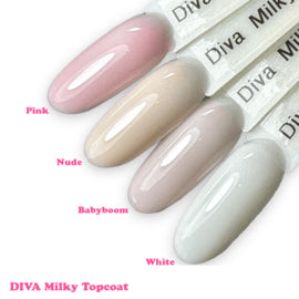 DIVA Milky Topcoat Pink - No Wipe 15 ml