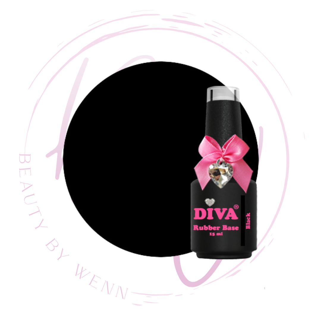 Diva Rubber Basecoat Black 15 ml