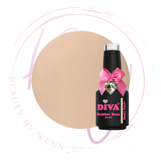 Diva Rubber Basecoat Sandy Peach 15 ml