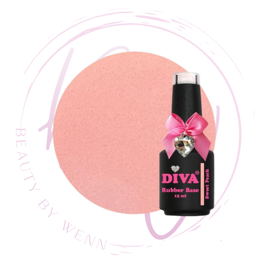 Diva Rubber Basecoat Sweet Peach 15 ml Hema Free