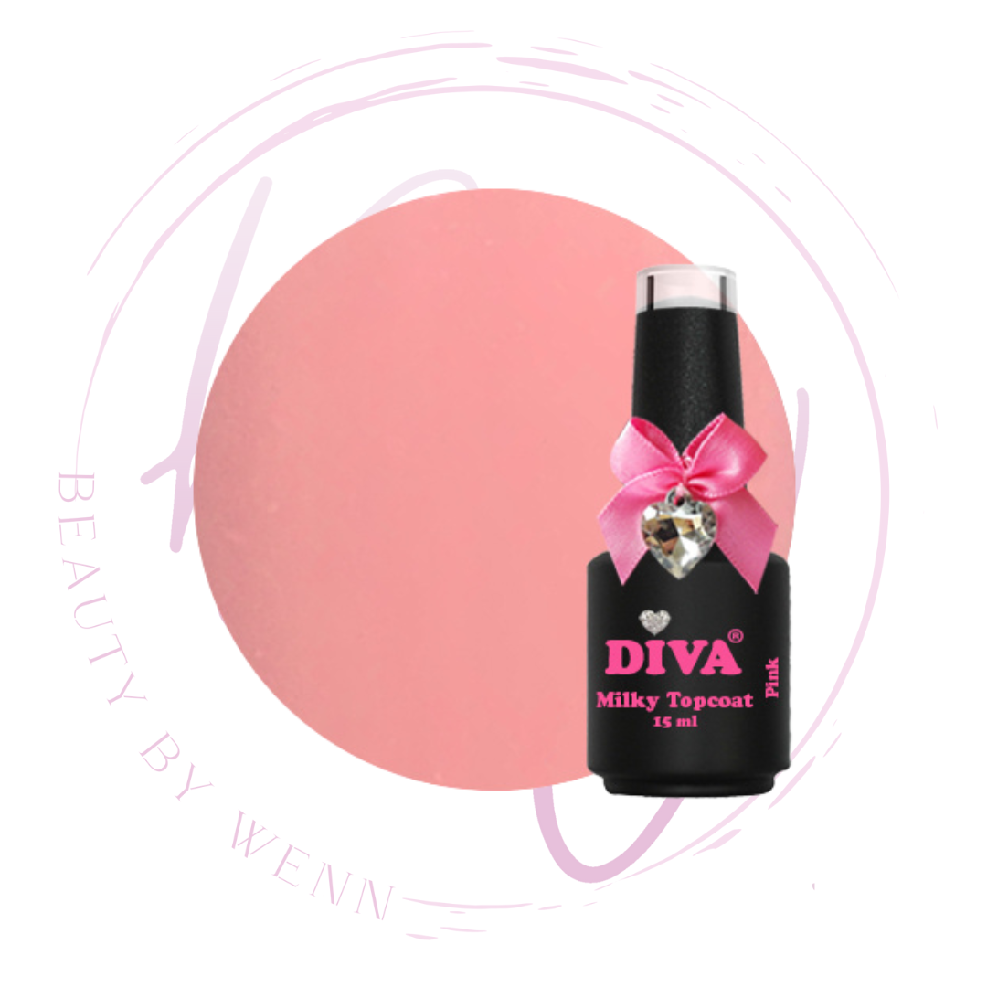 DIVA Milky Topcoat Pink - No Wipe 15 ml