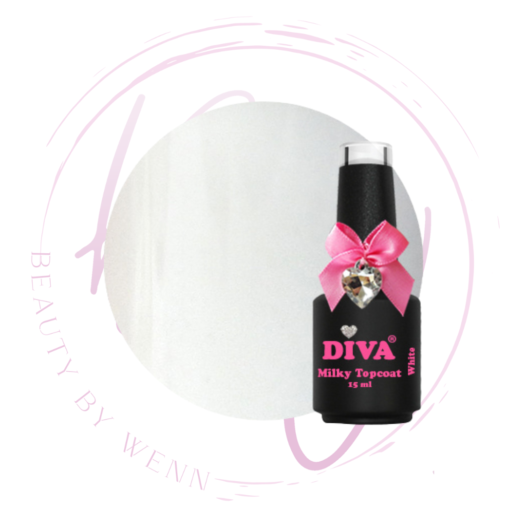 DIVA Milky Topcoat White - No Wipe 15 ml