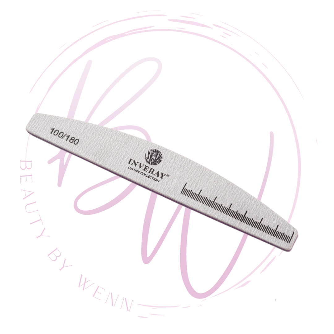 Nail File 100/180 Halfmoon Grey