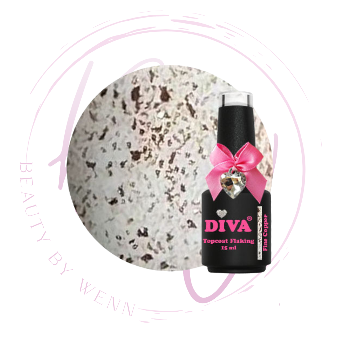 DIVA Topcoat Flaking Fine Copper - No Wipe 15 ml