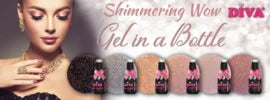 Diva Gel in a Bottle Shimmering Wow -Shimmering Plum - 15ml