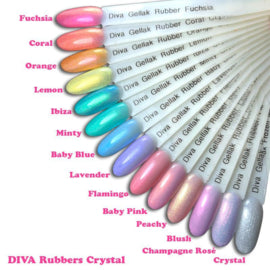 Diva Rubber Basecoat Lemon Crystal 15 ml