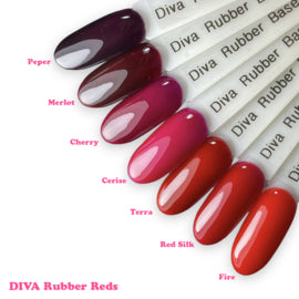 DIVA Rubber Basecoat Cerise 15 ml